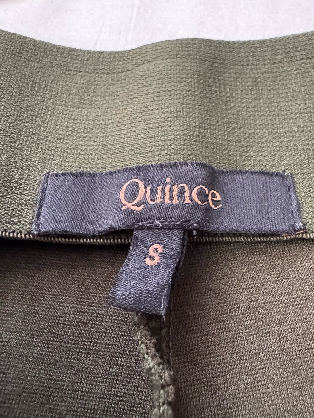 Quince Ultra-Stretch Ponte Super Wide Leg Ankle Pants Small Olive 27” Office - Picture 6 of 10